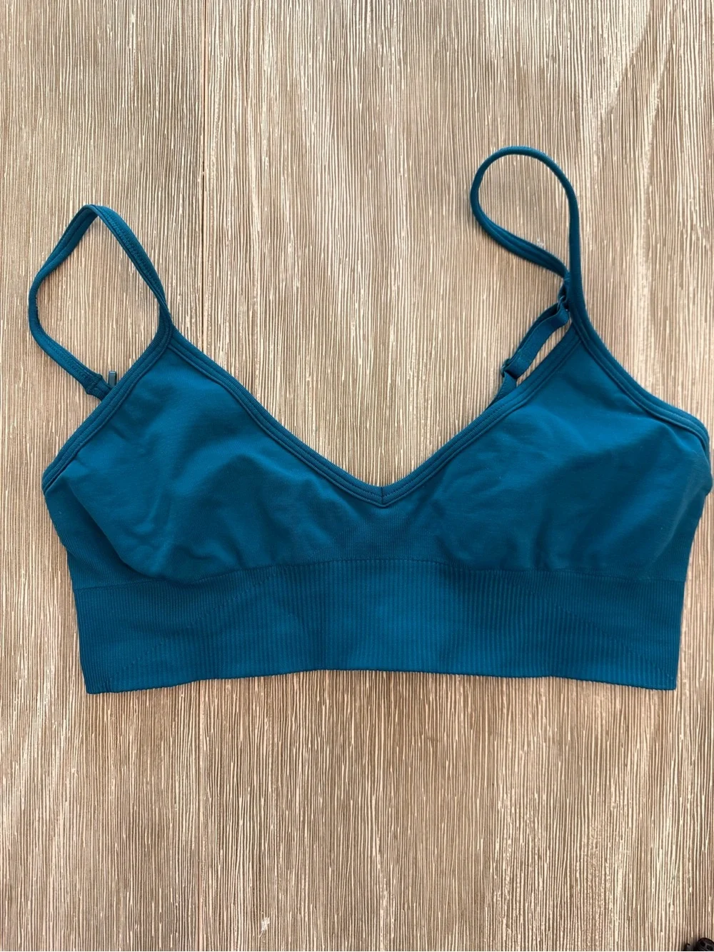 lululemon ebb to street bra -desert teal